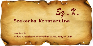 Szekerka Konstantina névjegykártya
